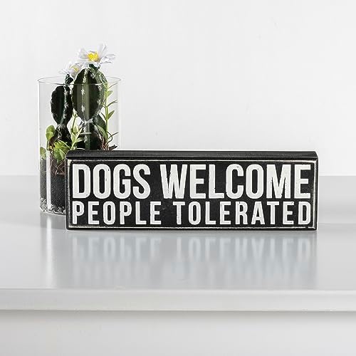 Primitives by Kathy Rustic Wooden Decor Sign - 'Dogs Welcome, People