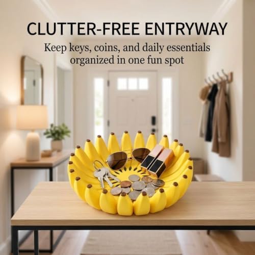 Creative Banana Shaped Fruit Bowl, Counter Decor & Centerpiece