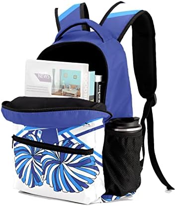 Cheer Cheerleader White Blue Personalized Backpack with Name