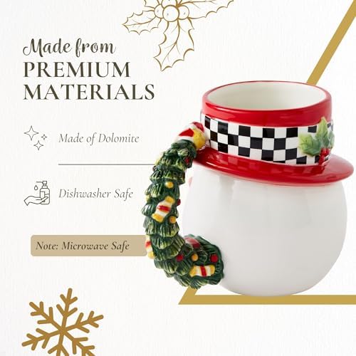 Spode Christmas Tree Snowman Toby Mug - Dolomite & Holiday Design