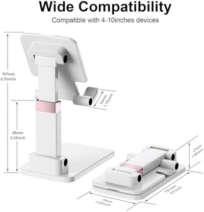 Phone Stand for Desk Cellphone Holder Height Angle Adjustable Stands