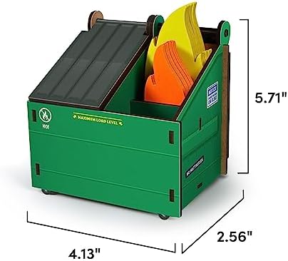 Genuine Fred The Original DESK DUMPSTER Pencil Holder with Flame Note