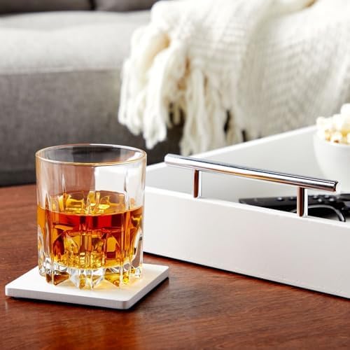 Juvale Ottoman Tray with Coasters & Interchangeable Gold & Silver