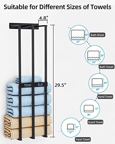 Bethom Towel Racks for Bathroom, Towel Storage Holder Space Saving