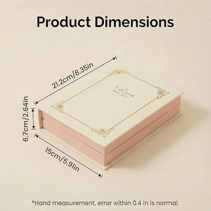 Jewelry Organizer Book Box, Travel jewelry Storage Gift Case for Women