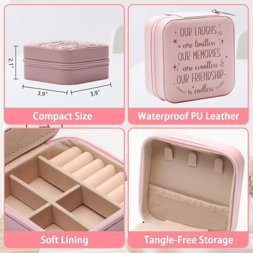 GAOLZIUY Friendship Gifts for Women, Best Friend Travel Jewelry Box