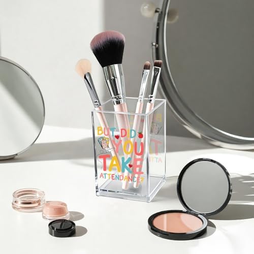 Funny Teacher Acrylic Pencil Holder for Desk, Teacher Appreciation