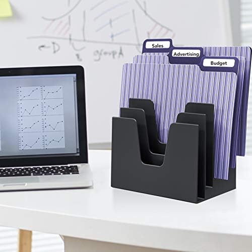 Acrimet 5 Section Incline File Sorter Organizer, Desktop Mail Holder