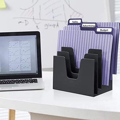 Acrimet 5 Section Incline File Sorter Organizer, Desktop Mail Holder