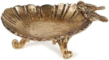 NIKKY HOME Vintage Bird Ring Holder Jewelry Tray, Small Gold Trinket