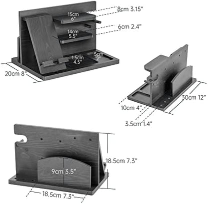 Gifts for Men Bedside Organiser Wood Phone Docking Station Dad