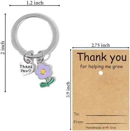 6Pcs Teacher Appreciation Keychains Gifts In Bulk, Daycare End of Year