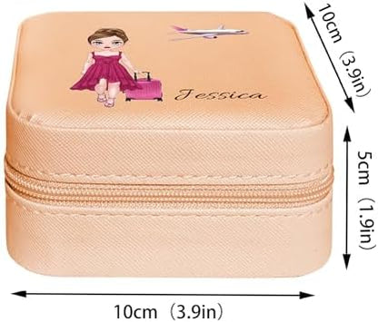 Personalized Portable Jewelry Box, Travel Essentials for Women, Mini
