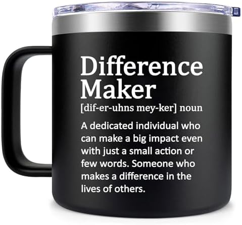 Fufendio Thank You Gifts for Men - Difference Maker Mug 14oz for