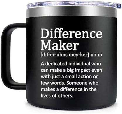Fufendio Thank You Gifts for Men - Difference Maker Mug 14oz for