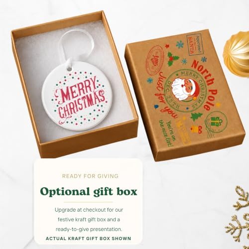 Lydia Gifts 2026 Personalized Letter E Monogram Christmas Ornament