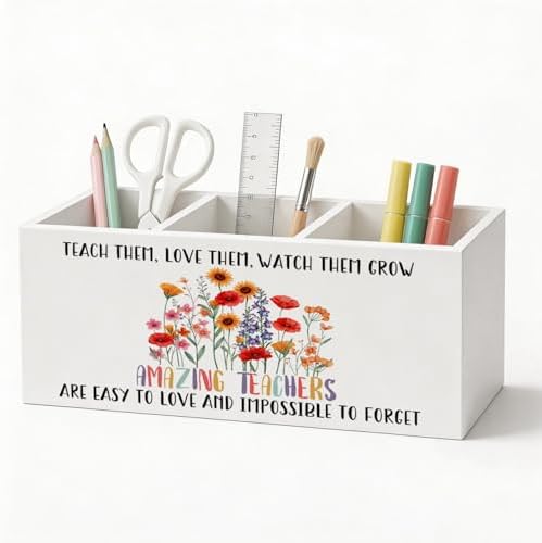 Teacher Appreciation Gifts Pen Holder Organizer Desk Decor, End of