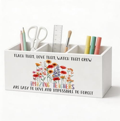 Teacher Appreciation Gifts Pen Holder Organizer Desk Decor, End of