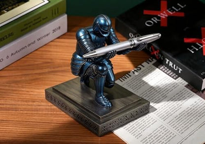 Knight Pen Holder Pen Stand Desk Organizer and Accessories Blue