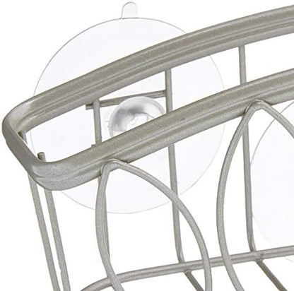 Spectrum Diversified Leaf Sponge & Brush Holder, Satin Nickel