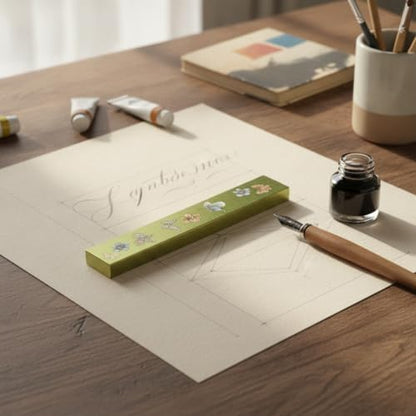 Brass Paperweight and Ruler Set