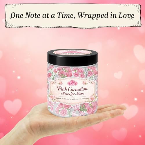 Pink Carnation for Mom Emotional Supports Jar, Desk Accessories