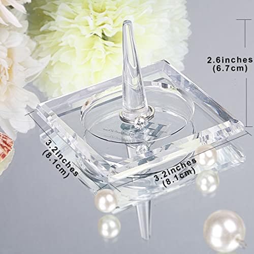 H&D HYALINE & DORA Crystal Glass Ring Holder Dish for Jewelry