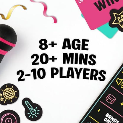 Grab The Mic - Award Winning Karaoke Party Game for Bad Singers w Foam