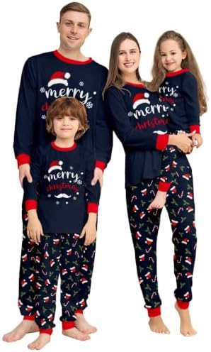 Christmas Family Pajamas Set Long Sleeve Matching Festival Lounge PJ