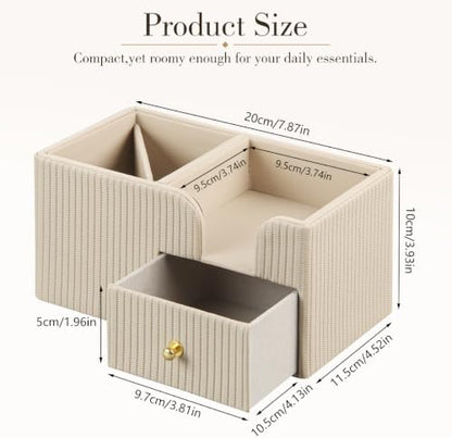 Desk Organizer with Drawer,Pencil Pen Holder for Desk,Sticky Note