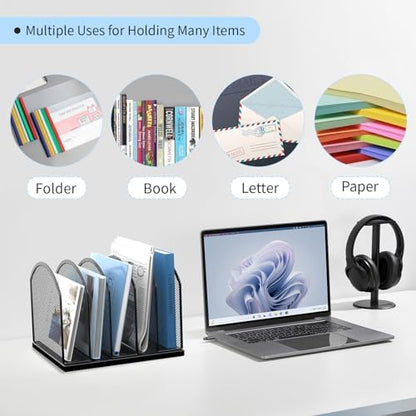 Gawerk 5-Section Vertical Desktop Organizer, 5-Section Mesh File