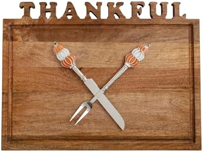 Mud Pie Thanksgiving Thankful Carving Board Set