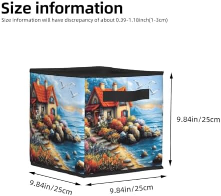 Fabric Storage Bins Closet Storage Bins - Seaside Cottage Sea Cabin 2