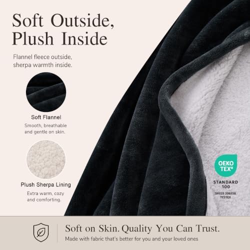 Krifey Wearable Blanket Hoodie, Oversized Sherpa Hooded Blanket for