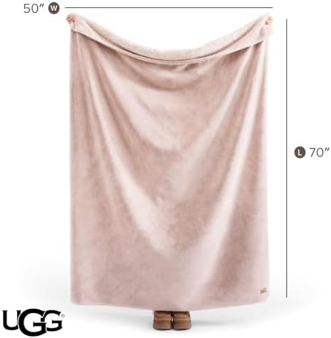 UGG Whitecap Throw Blanket, Soft Fleece Blanket, 50" x 70", Quartz