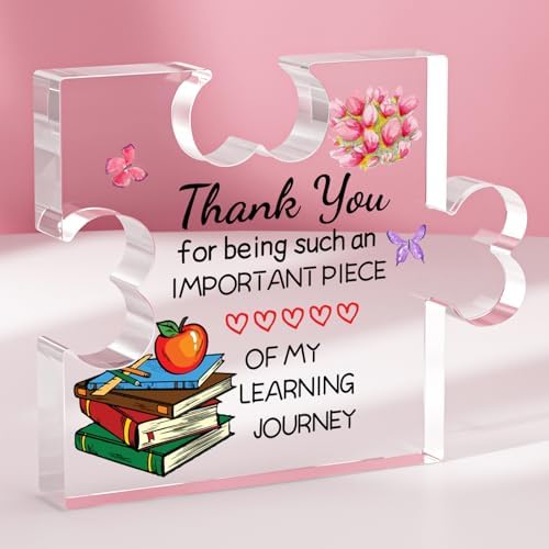 Funnli Teacher Gifts, Acrylic Plaque Teacher Appreciation Gifts