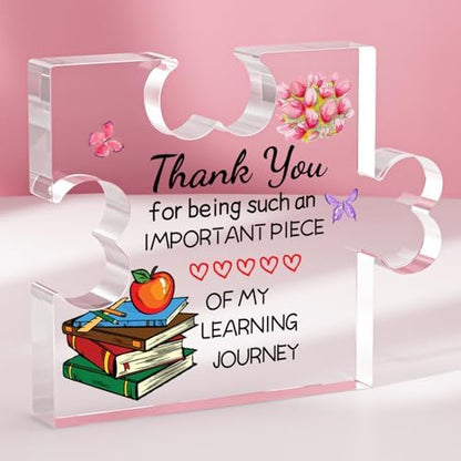 Funnli Teacher Gifts, Acrylic Plaque Teacher Appreciation Gifts