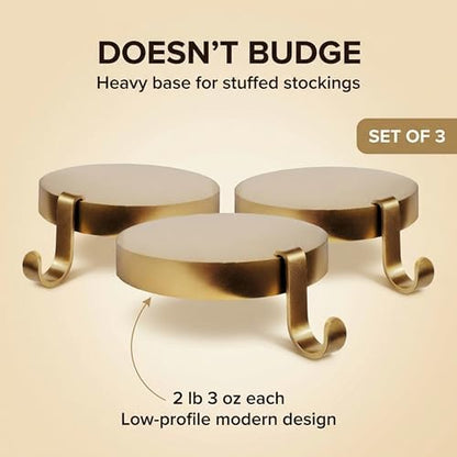 Lulu Decor, Low Profile Sturdy Heavy Round Gold Metal Base Stocking