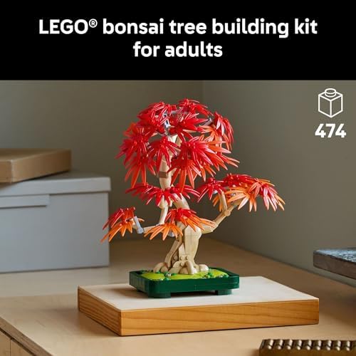 LEGO Botanicals Japanese Red Maple Bonsai Tree Building Kit for Adults