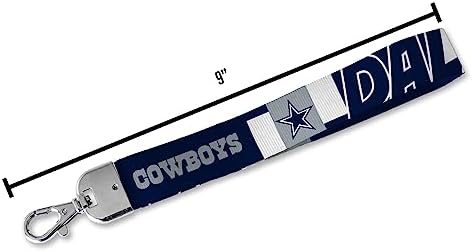 Rico Industries NFL Football Standard Wrist Lanyard Key Chain, Cute