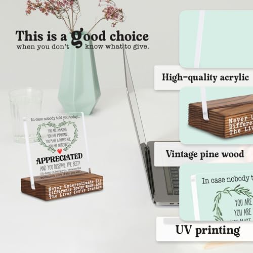 akeke You Are Appreciated Motivational Home Office Desk Shelf Decor