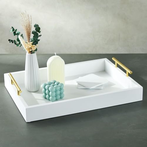 Juvale Ottoman Tray with Coasters & Interchangeable Gold & Silver