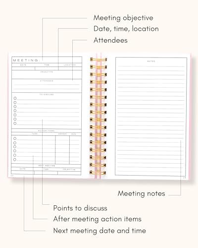 Lamare Meeting Notebook for Work Organization–Work Notebook for Note