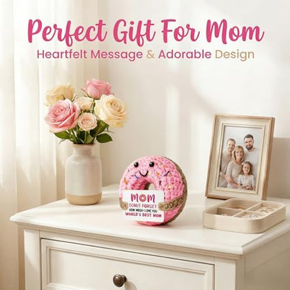 Handmade Crochet Donut Plush for Mom Sweet Emotional Support Gift