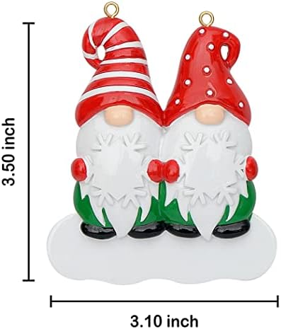 Couples Christmas Ornament 2026 Personalized Gnome Family of 2