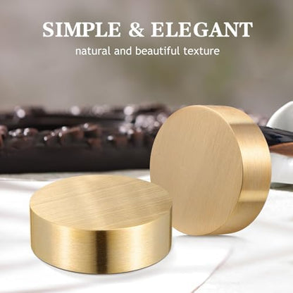 Modern Calligraphy Brass Paperweight Round Heavy Paperweight Press for