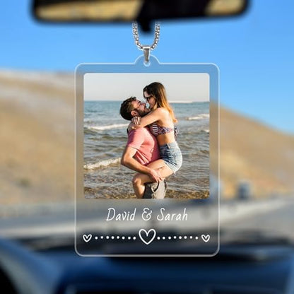TEQUAN Custom Photo Car Charm Ornament, Couple Style