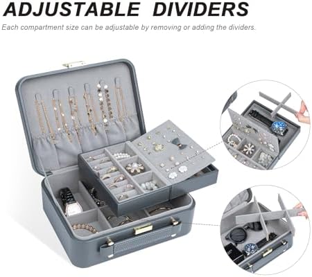 Travel Jewelry Case Large, Jewelry Box Large Jewelry Travel Organizer