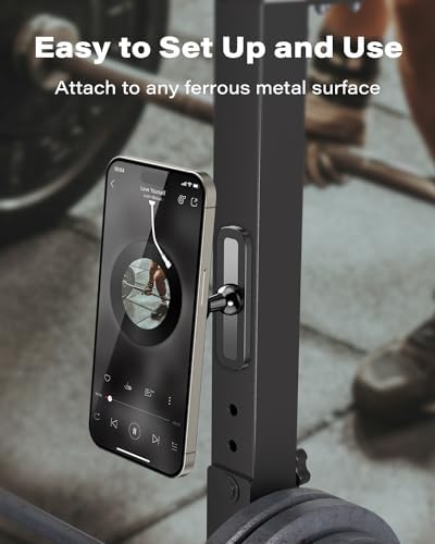 APPS2Car Gym Magnetic Phone Holder, Aluminum Alloy Base & Ball Joint