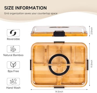 Portable Charcuterie Board with Lid, Cheese, Veggie & Snack Tray
